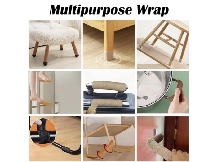 Set 10 role banda autoadeziva, de protectie, pentru picioarele de mobilier, negru - imagine 5