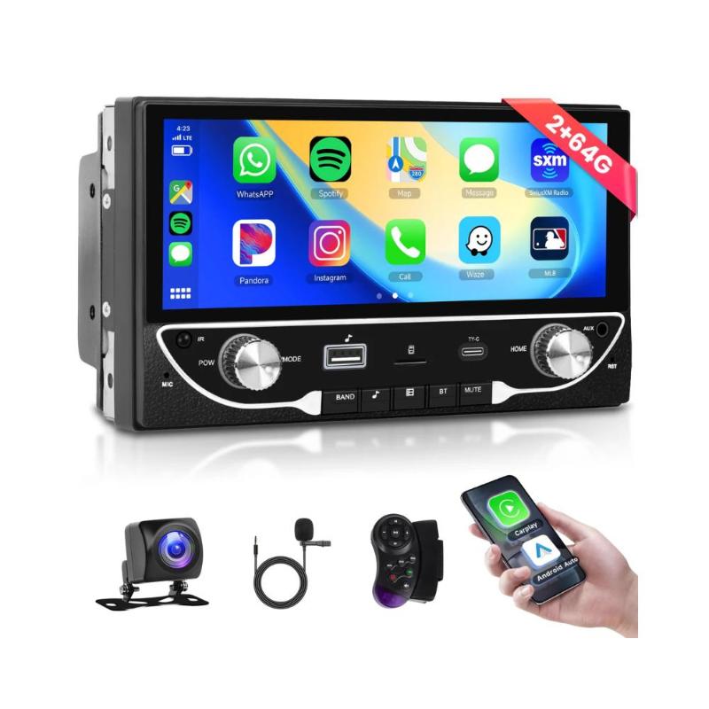 Radio auto cu Android 13, wi-fi, bluetooth, GPS, navigatie, touch screen, camera mers inapoi, comanda pe volan