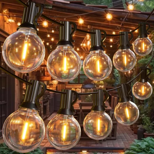 Lumini decorative exterior, 30 metri 46 becuri LED, telecomanda