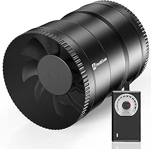 Ventilator extractor, pentru sisteme duct, 150mm diametru, 587m3/h, negru