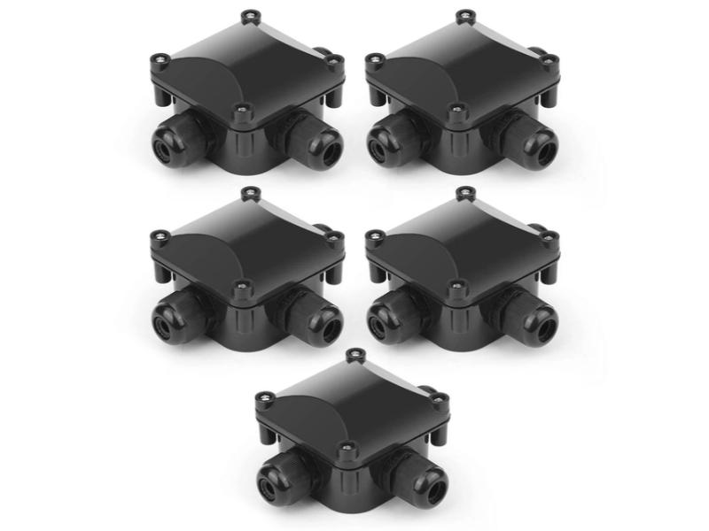 5 x doza de derivatie IP68, montare PT, 3 pini, neagra