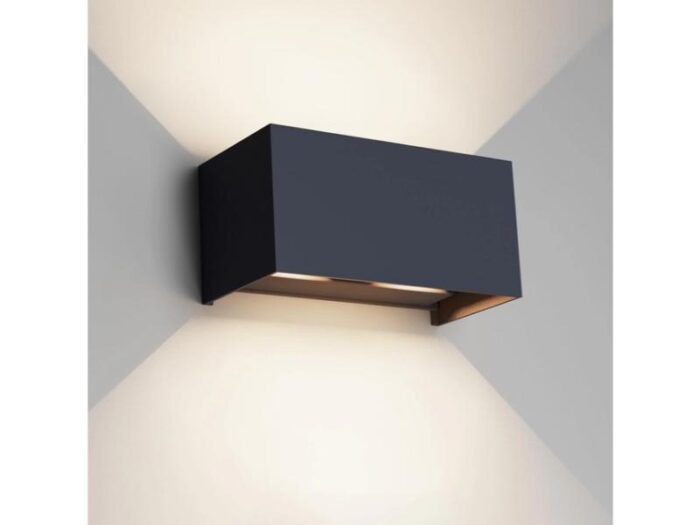 Aplica exterior 24W, 4000K, IP65, cu fascicul reglabil, culoare antracit