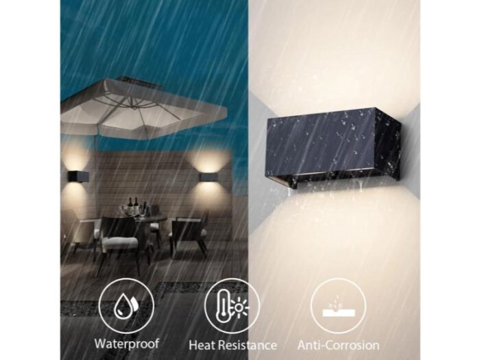 Aplica exterior 24W, 4000K, IP65, cu fascicul reglabil, culoare antracit - imagine 4
