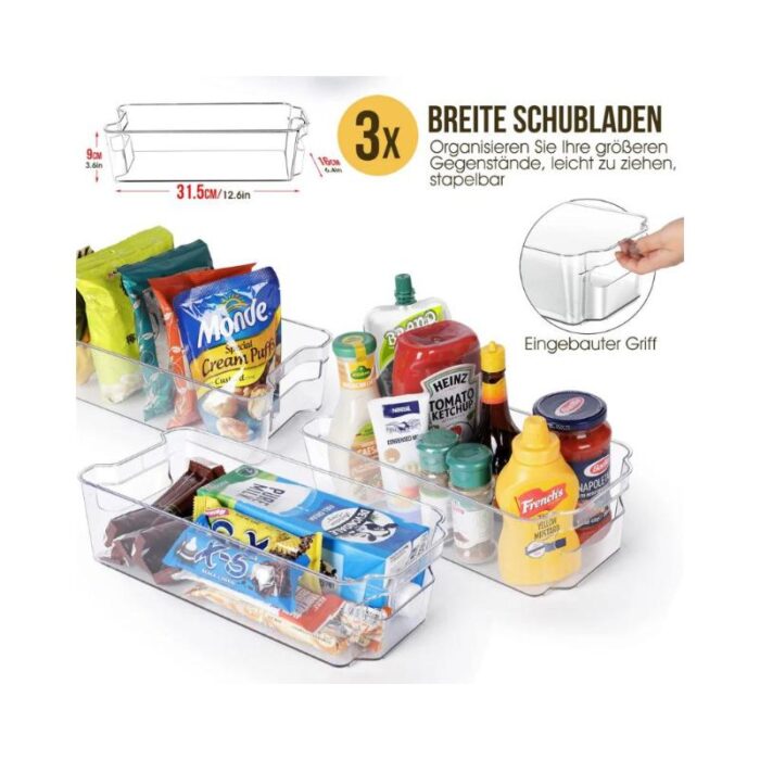 Set organizare frigider din 13 bucati, fara BPA - imagine 3