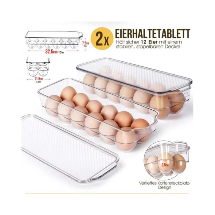 Set organizare frigider din 13 bucati, fara BPA - imagine 5