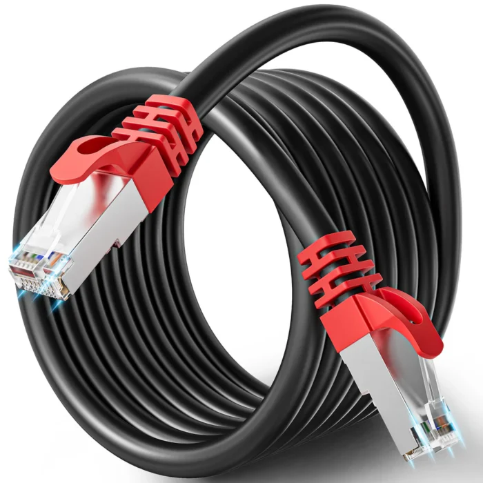 Cablu retea Cat7, 15m, SFTP, mufat cu mufe RJ45, pentru interior si exterior