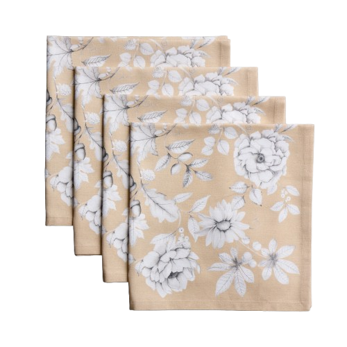 Set 4 x servetele masa, bumbac moale 100%, 45x45cm, motiv culori de toamna