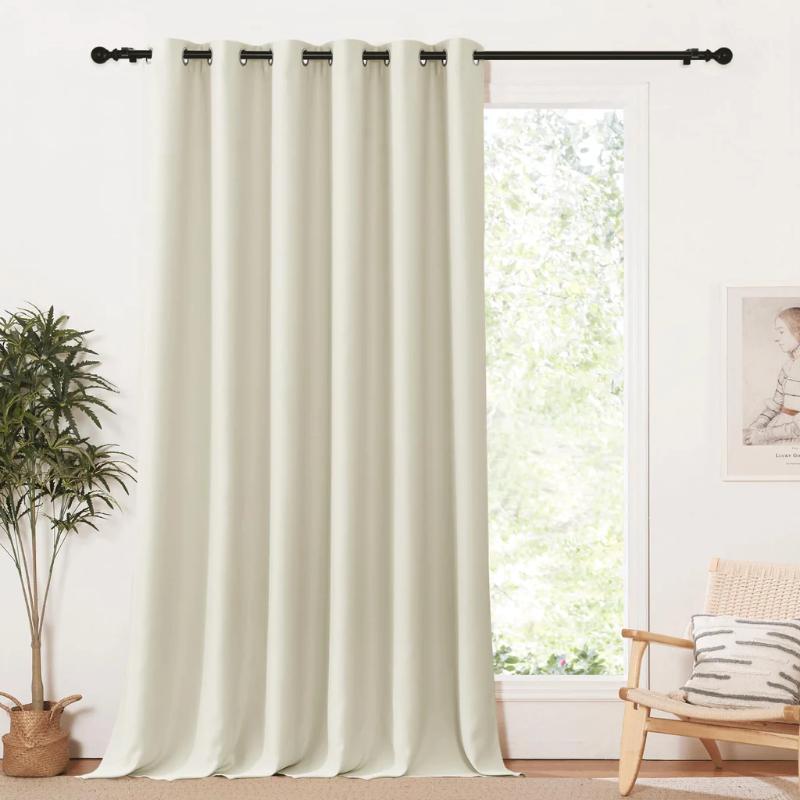 Draperie termoizolanta cu ocheti, 200x245cm, bej deschis