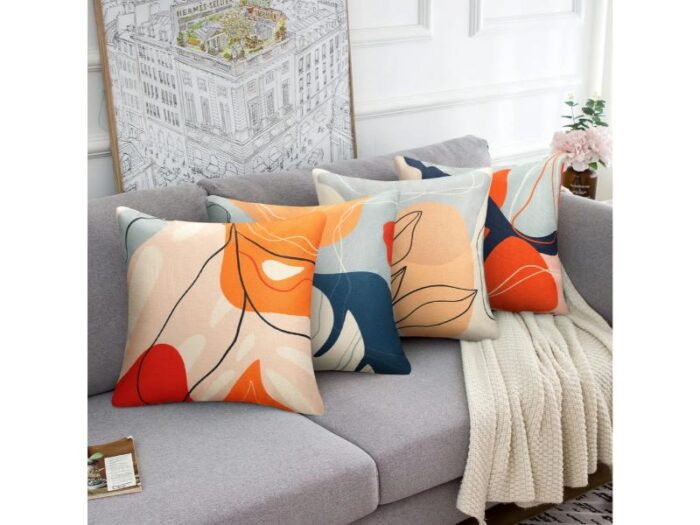 Set 4 fete perna, motiv floral 40 x 40 cm - imagine 2