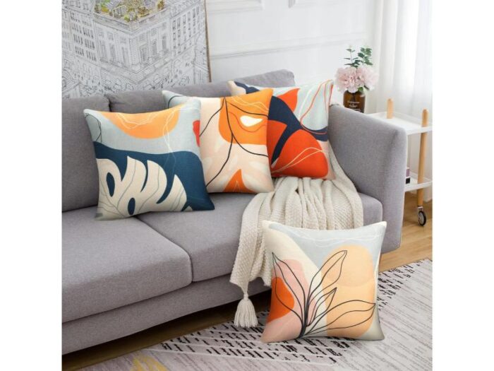 Set 4 fete perna, motiv floral 40 x 40 cm - imagine 3