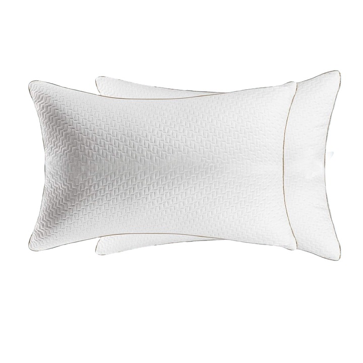 Set 2 x perna 80x80cm, cu fata de bambus, detasabila, antibacteriana, hipoalergenica, 1500g