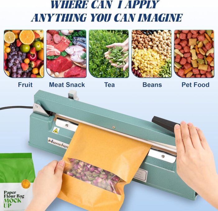 Aparat termic de sigilat pungi, alimentare 230V, latime de lucru 200-500mm, portabil - imagine 4