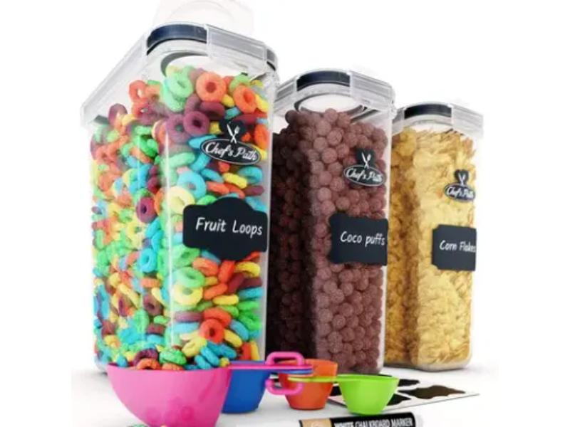 Set 2 recipiente mari cu capac, etanse, pentru alimente, 2x6.3 litri, fara BPA
