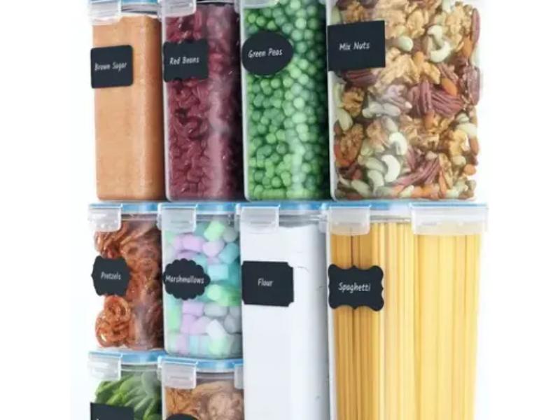 Set 12 recipiente cu capac, etanse, pentru alimente 12x2 litri, fara BPA
