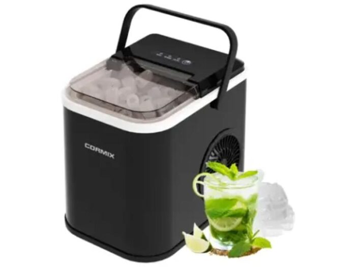 Aparat de facut cuburi de gheata, 120W, 8 cuburi in 6 minute, 12kg/12h, cu senzor infrarosu si functie de auto-curatare