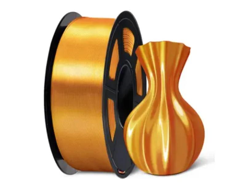 Filament PLA+ pentru imprimante 3D, 1.75mm, 1 rola (bronz matasos), 1kg/rola
