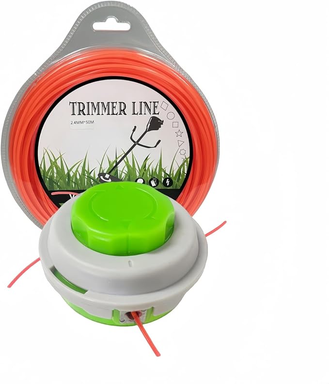 Cap / tambur cu fir pentru trimmer iarba, filet M10x1.25, fir 2.4mmx50m, sistem de alimentare Easy Load & Go