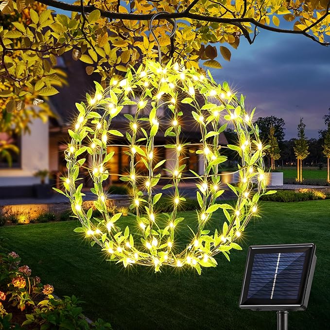 Glob luminos solar, pliabil , verde, 30cm, 120 LED alb cald, 8 moduri de iluminare