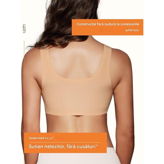 Sutien cusatura invizibila, fara sarma, moale, comfortabil, culoare nud (invizibil), marime XL - imagine 4