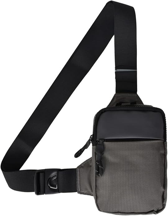 Geanta de umar Homirty, pe piept, pentru barbati, mica, cu curea de umar reglabila, impermeabila