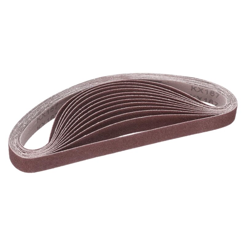 Banda abraziva QUARKZMAN, 12 buc, 25x762 mm, granulatie 60, din oxid de aluminiu, pentru slefuitoare cu banda