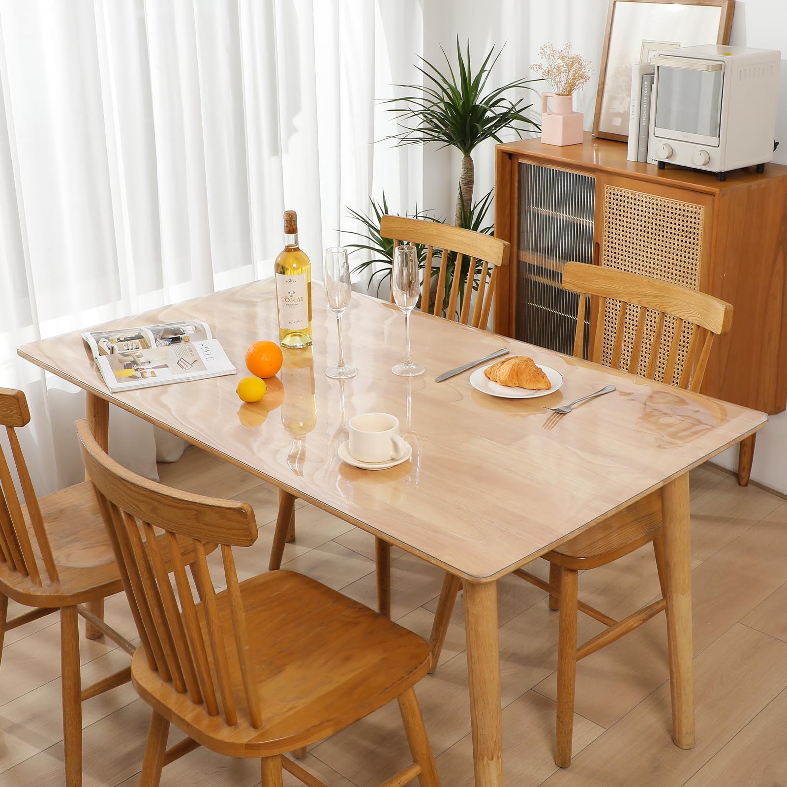 Fata de masa transparenta, impermeabila, PVC transparent 240 x 100 cm - imagine 3