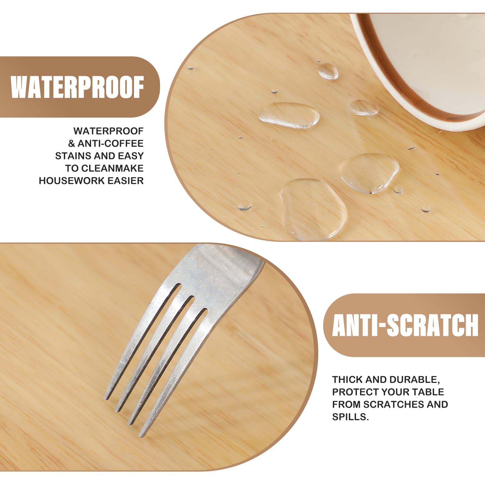 Fata de masa transparenta, impermeabila, PVC transparent 240 x 100 cm - imagine 6