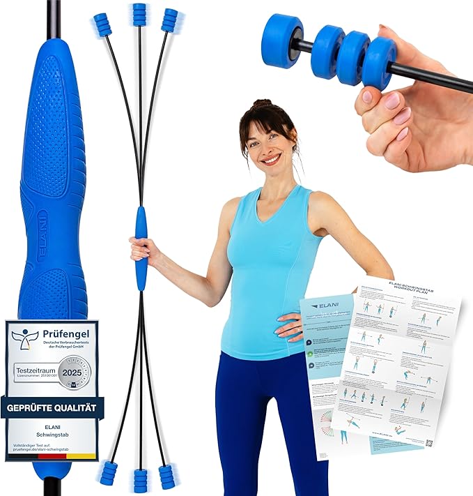 Tija oscilanta cu rezistenta reglabila si prindere confortabila, pentru antrenament la spate