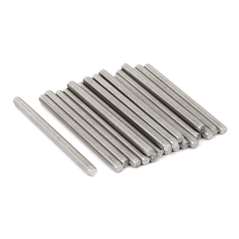 Tija filetata M6 x 80mm, din inox 304, complet filetate, 20 buc.