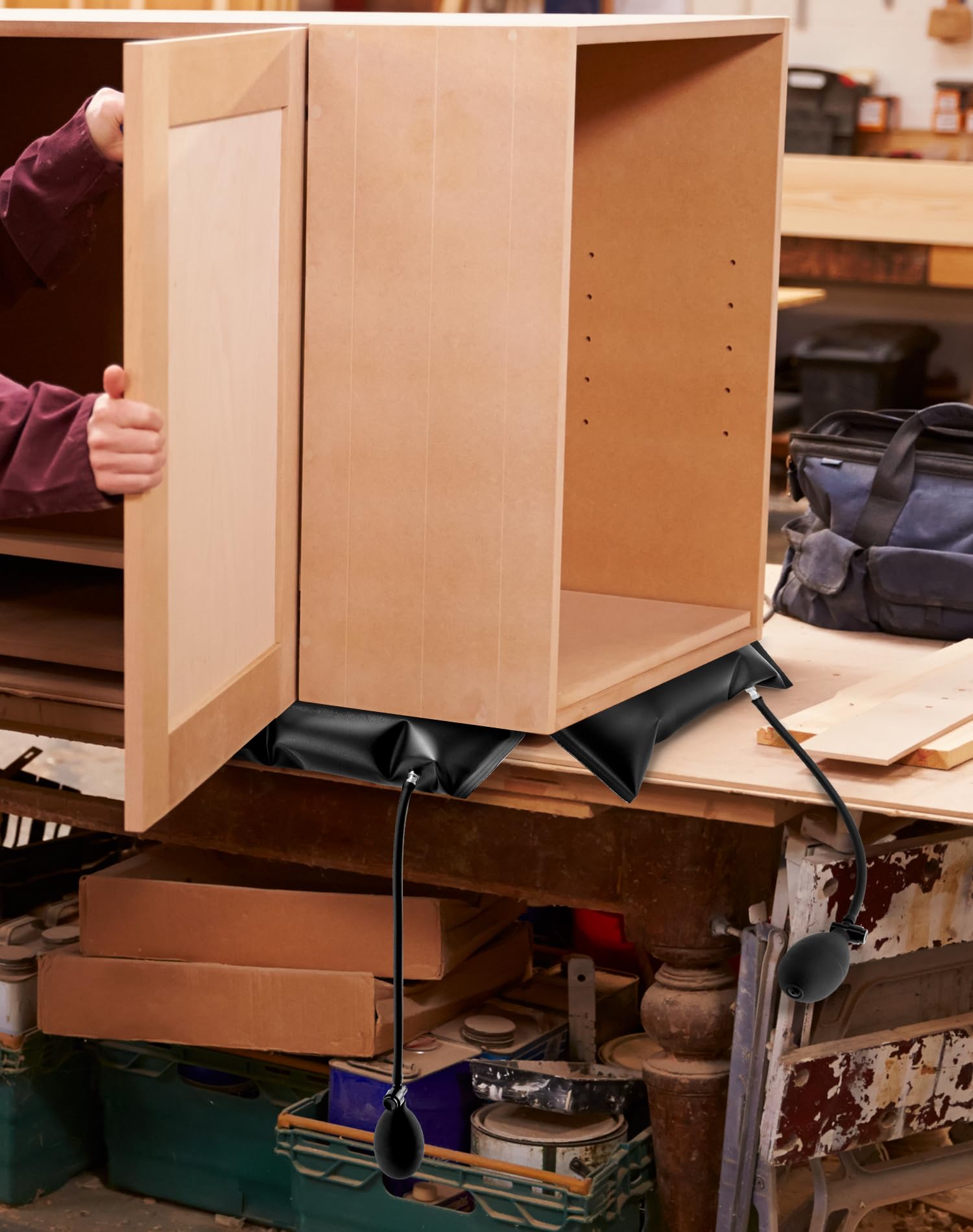 Perne QWORK® 2 bucăți, de ridicare, sarcina pana la 200 kg (dreptunghi mare) - imagine 5