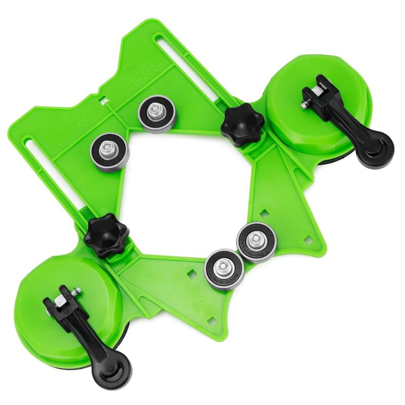 Dispozitiv de ghidare pentru carota QWORK®, reglabil 4-83 mm cu baza cu ventuze, pentru sticla, marmura, faianta