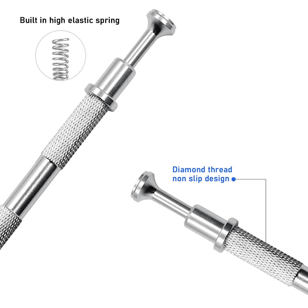Instrument de prindere bijuterii, bile de piercing, 2 buc (auriu, argintiu) - imagine 4