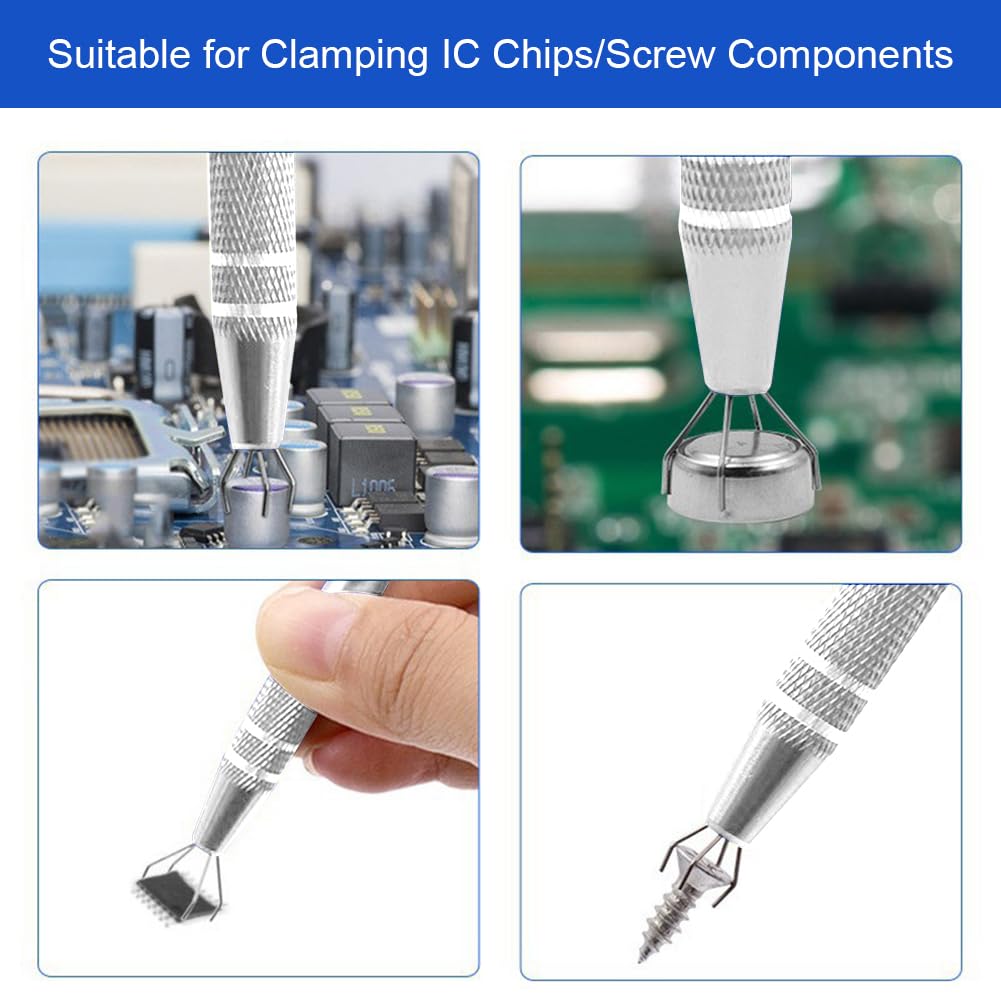 Instrument de prindere bijuterii, bile de piercing, 2 buc (auriu, argintiu) - imagine 6