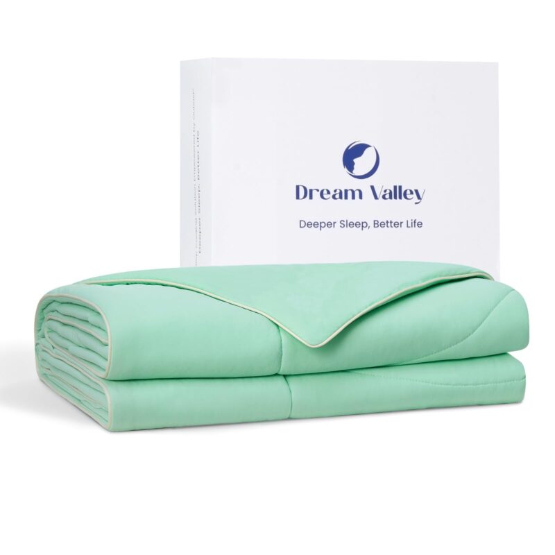 Patura cu efect de racorire, moale, pentru toate anotimpurile, verde, 269x228 cm