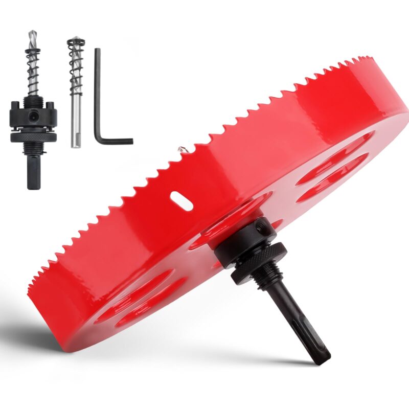 Carota HSS cu prindere SDS plus si hexagonala, pentru lemn, gips-carton, materiale plastice, diam. 220 mm