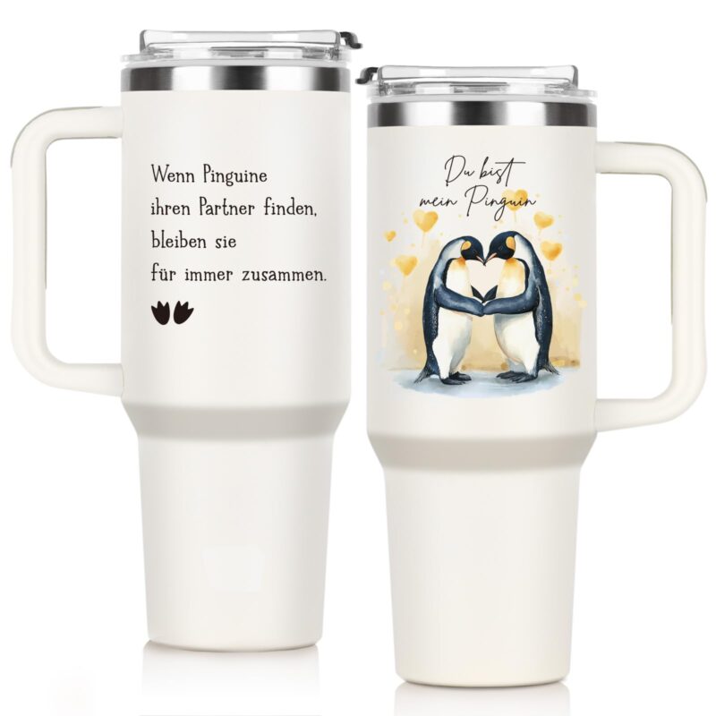 Cana termica de 1.2l, cadou pentru sotie, mesaj romantic in limba germana