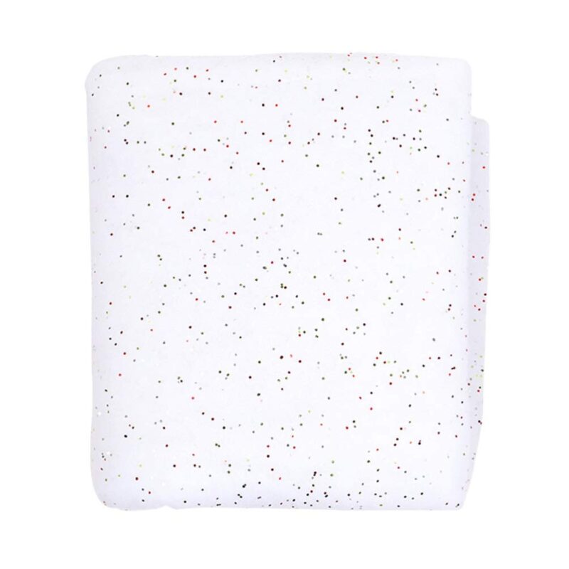 Patura cu sclipici de Craciun, role de zapada 92x154 cm, fusta de masa Winter Wonderland