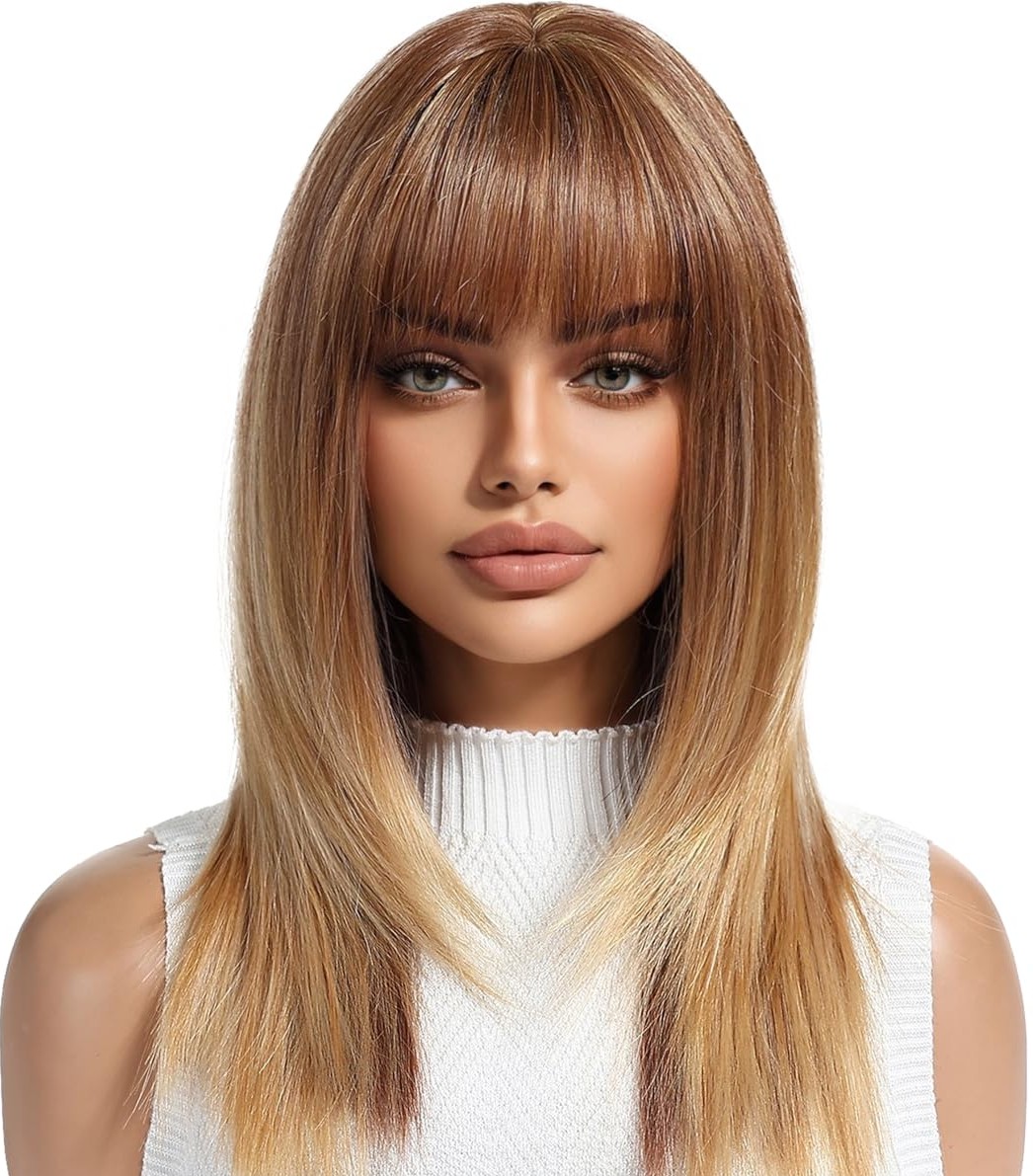 Peruca blond inchis