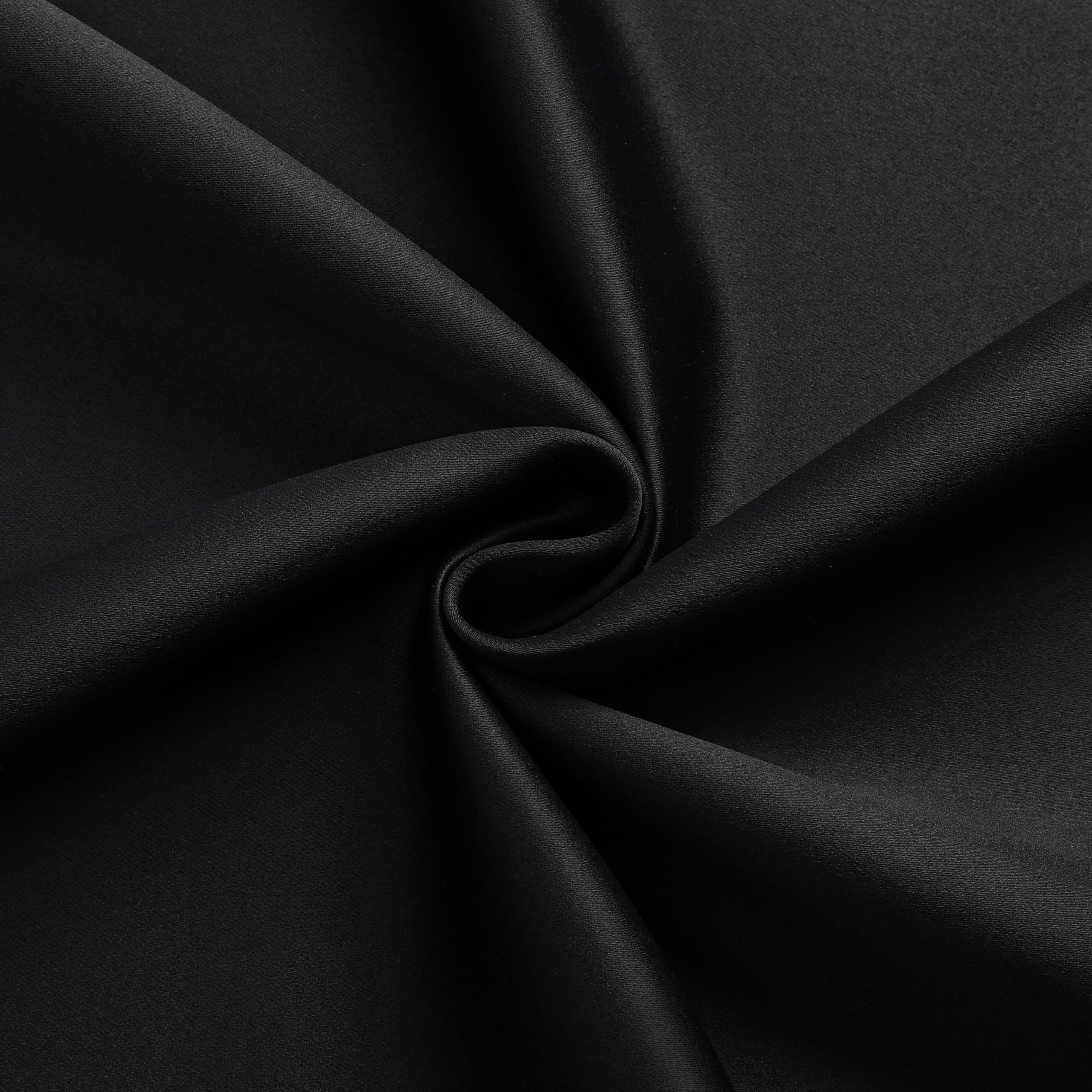Draperie opace cu rejansa, termo si fono-izolante, 1 buc., 200 H x132 L cm, negru - imagine 3