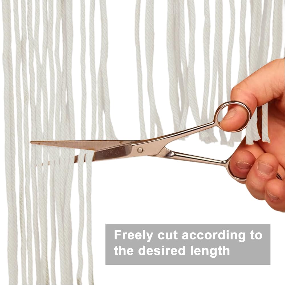 Perdea de usa din macrame, impletita manual, decoratiune boema, 72 x 190cm - imagine 5