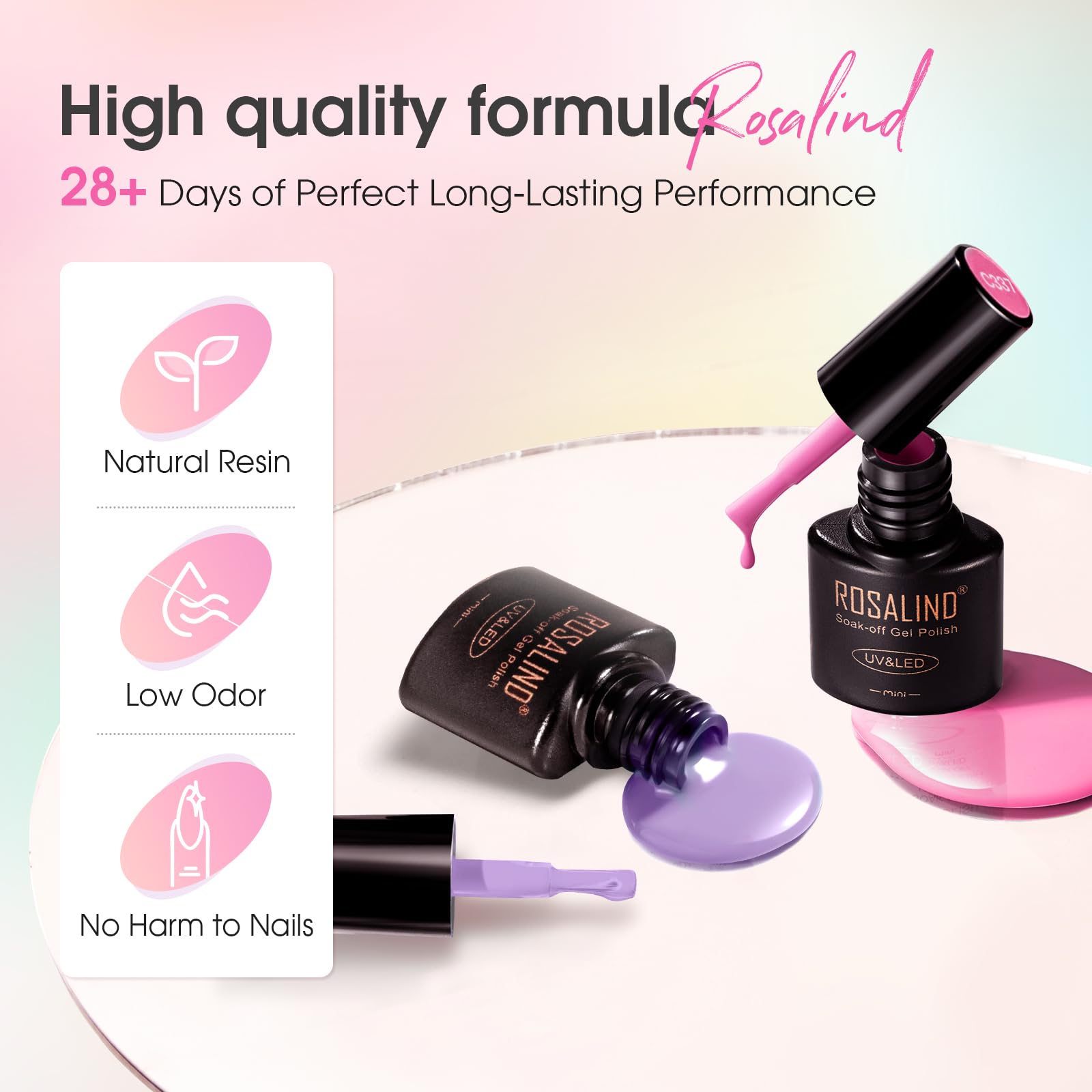 Set de oja 48 de piese, gel UV colorat Soak-Off - imagine 4